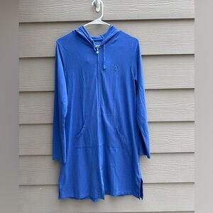 Coolibar Hoodie Womens Blue Cabana Sailor UPF 50+  Full Zip Jacket SZ Small B33